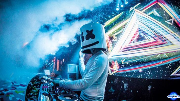 Photo of Marshmello at a concert
