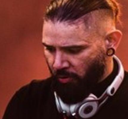 Photo of Skrillex at a concert